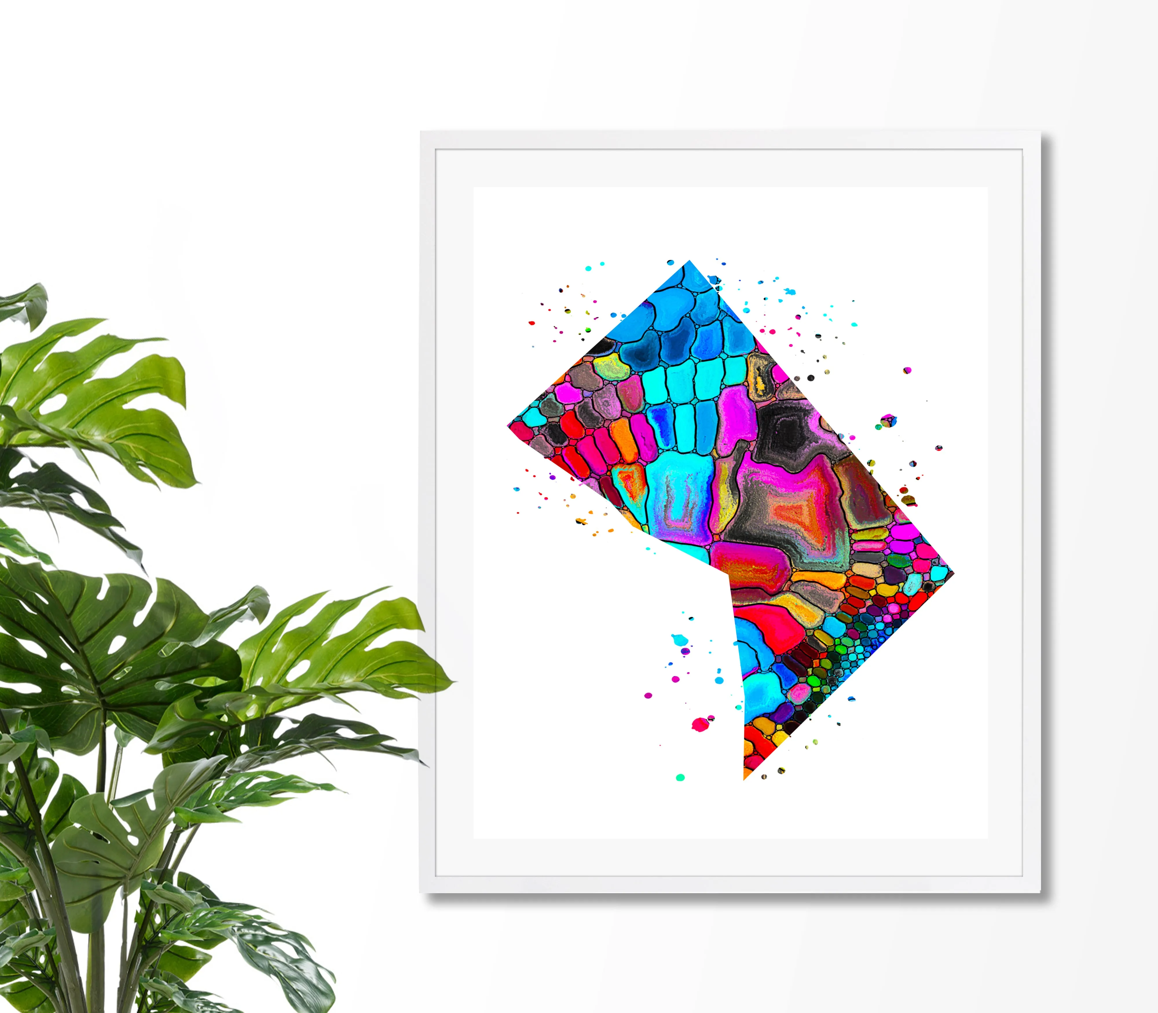 Washington DC Map Art Print - Unframed