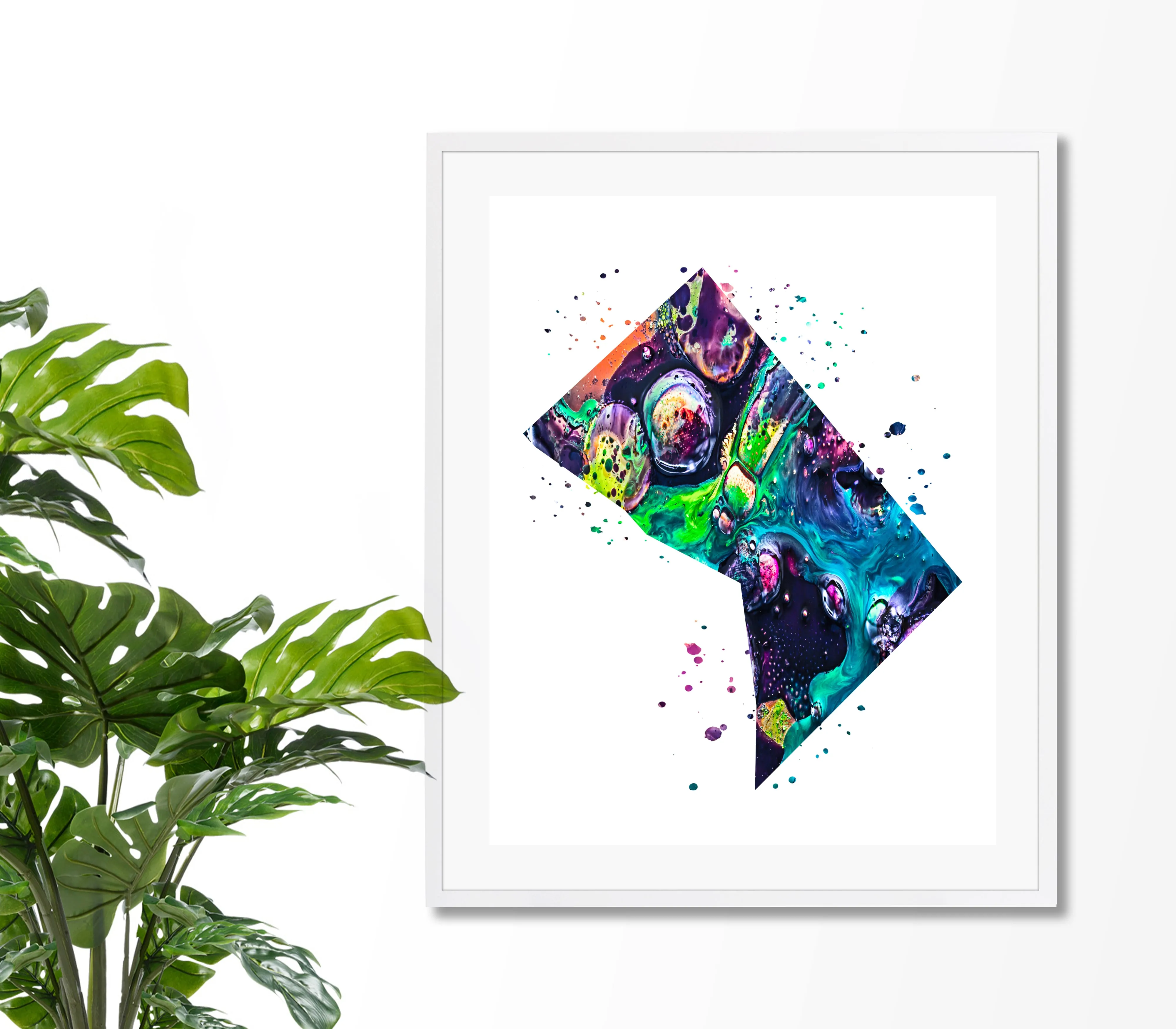 Washington DC Map Art Print - Unframed