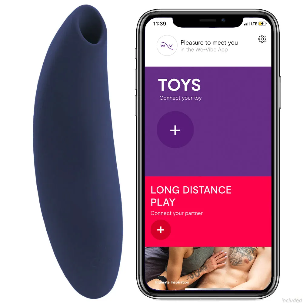 We-Vibe Melt Rechargeable Silicone Pleasure Air Clitoral Stimulator Midnight Blue