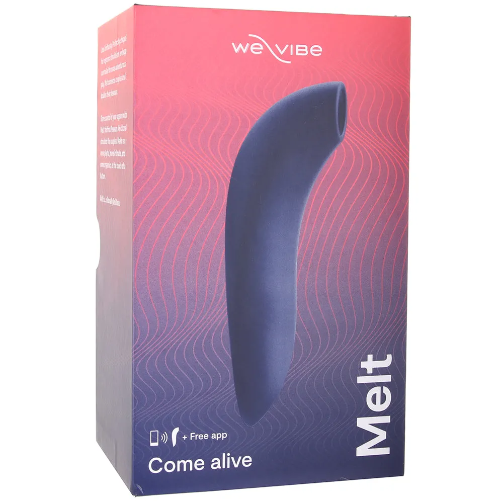We-Vibe Melt Rechargeable Silicone Pleasure Air Clitoral Stimulator Midnight Blue