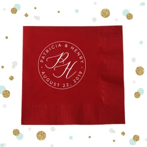 Wedding Napkins - Modern Monogram - Napkin #20