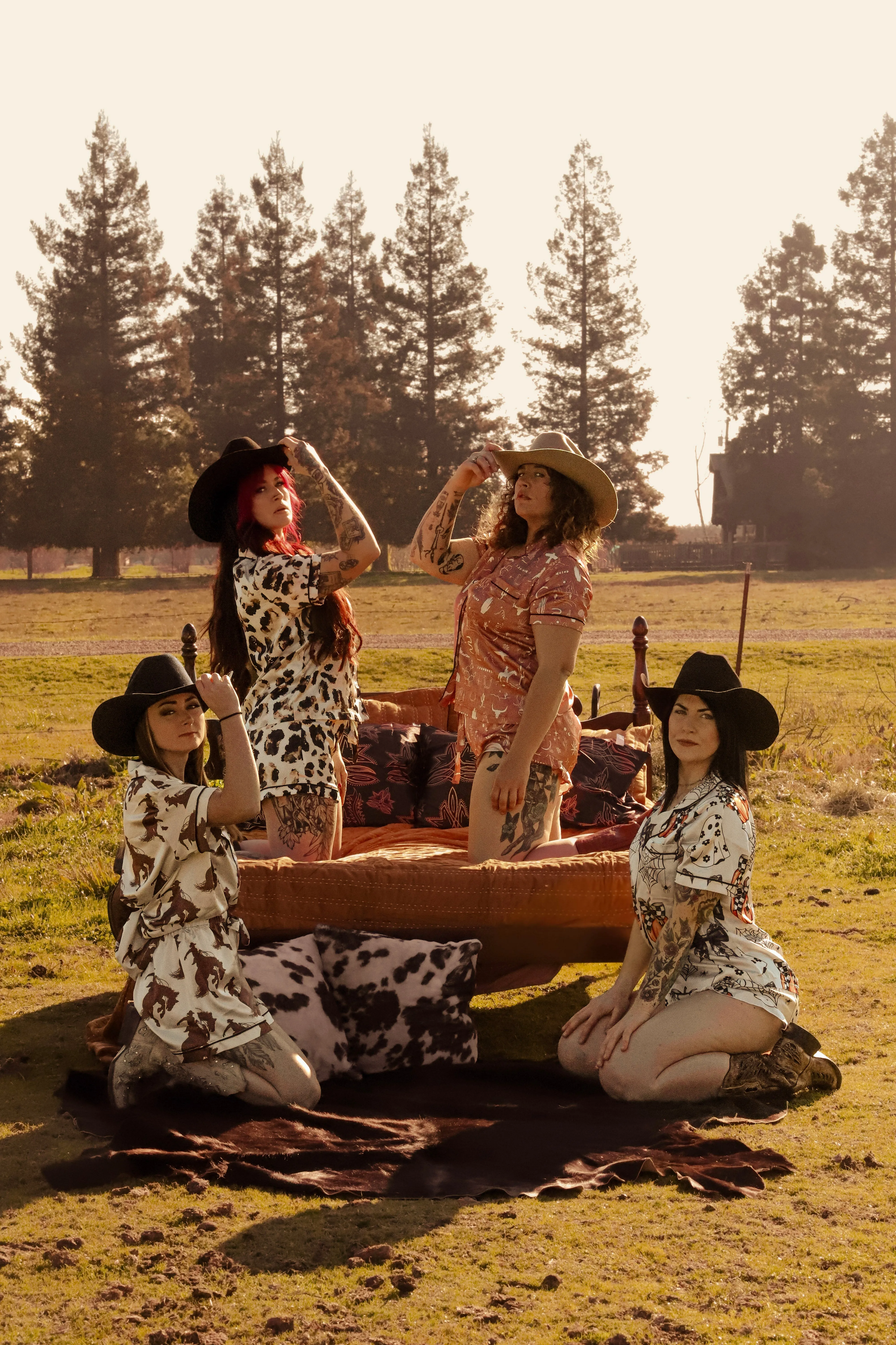 Western Willow Silky Pajama Set
