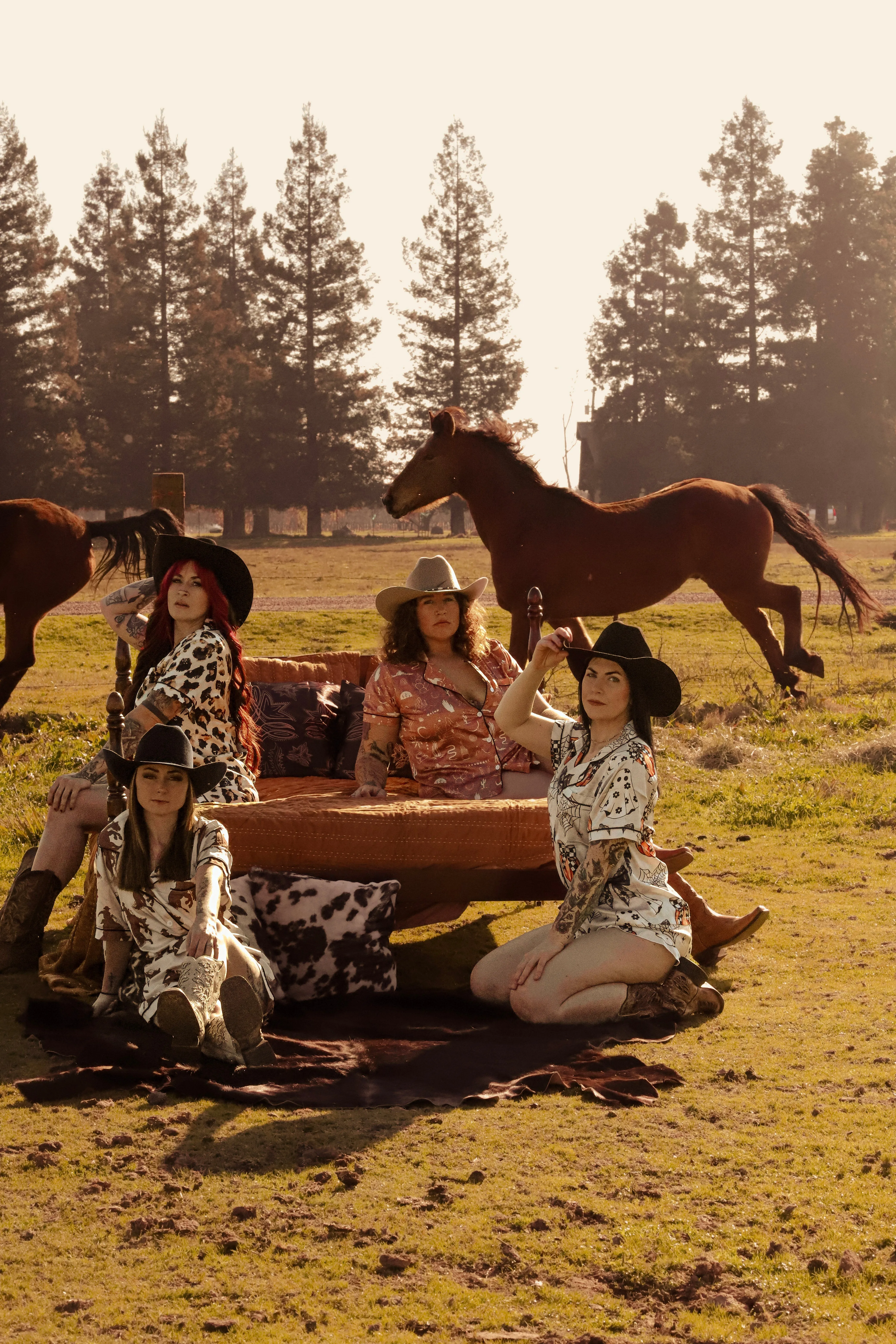 Western Willow Silky Pajama Set