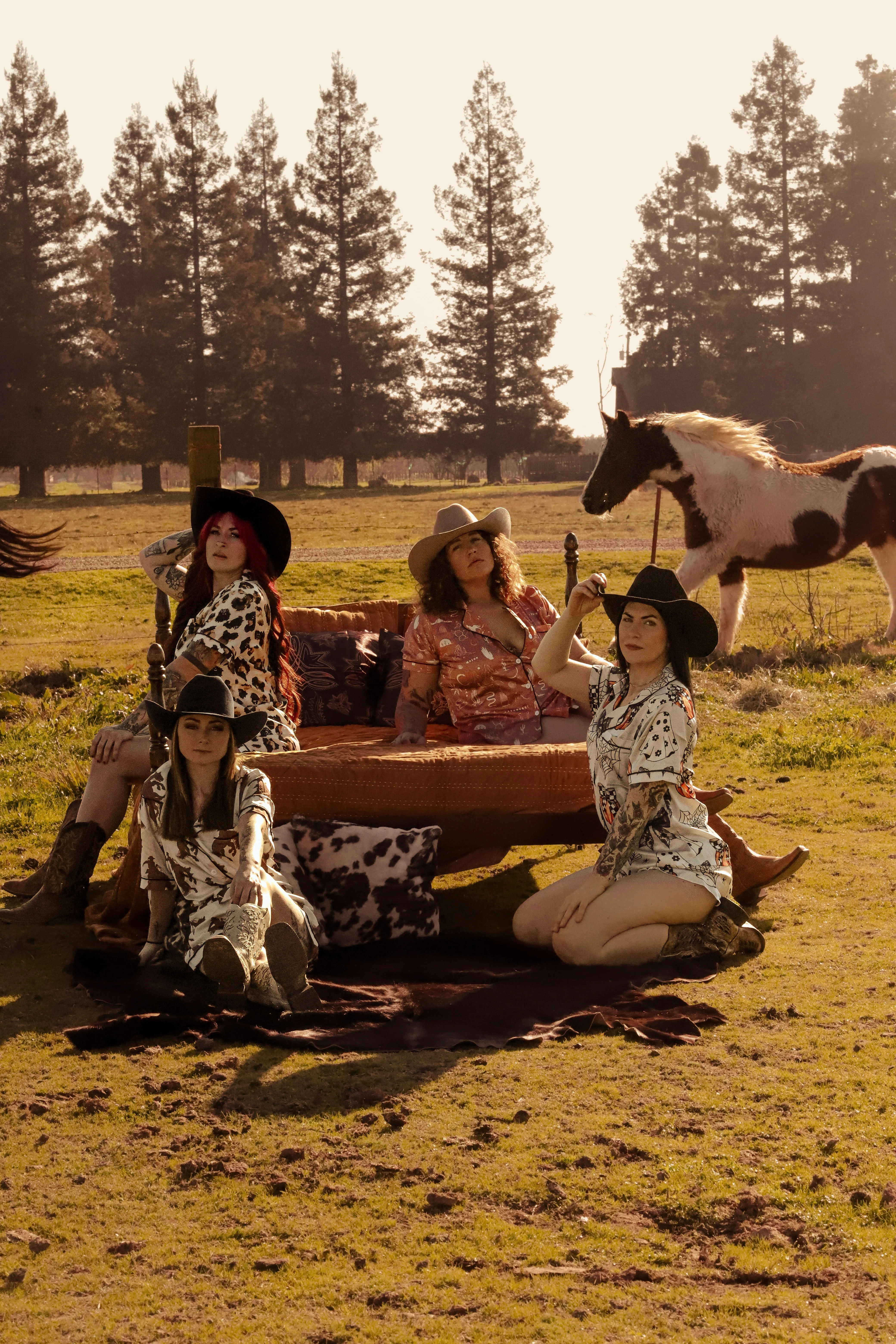 Western Willow Silky Pajama Set