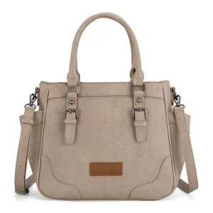 WG187-8318  Wrangler Carry-All Buckle Tote/Crossbody - Tan
