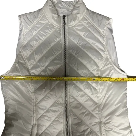 White House Black Market Quilted Zip Up Vest Sleeveless Side Pocket NWT