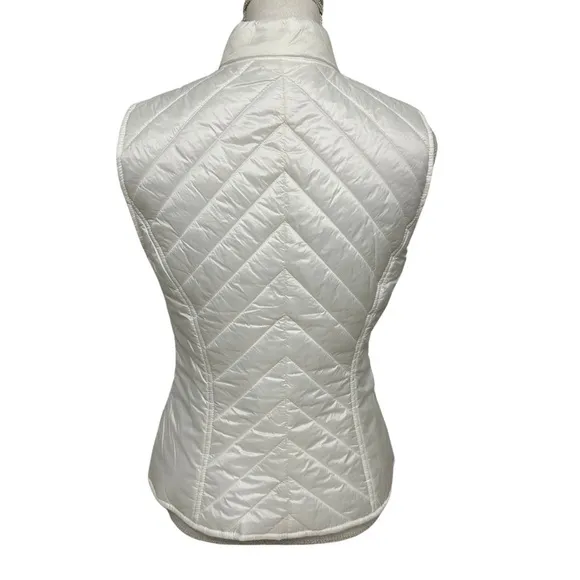 White House Black Market Quilted Zip Up Vest Sleeveless Side Pocket NWT