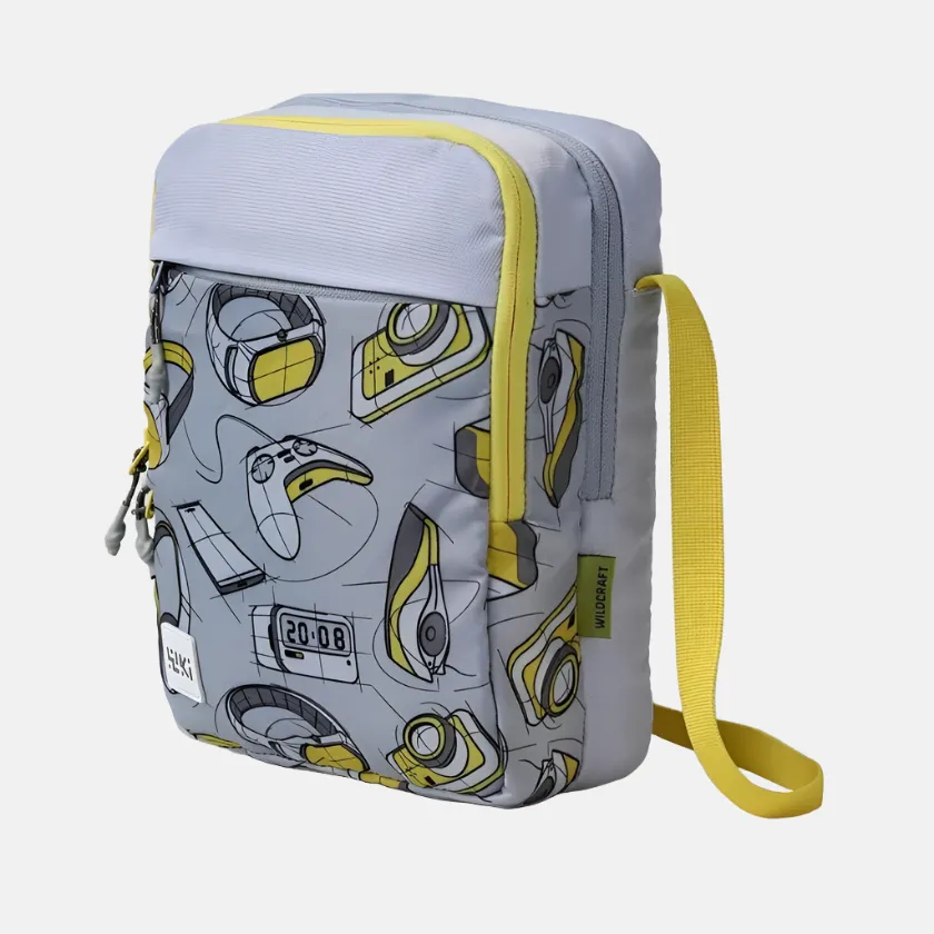 Wildcraft Wiki Buddy Crossbody -Gadjet Grey/Fauna Green/Stripe Blue