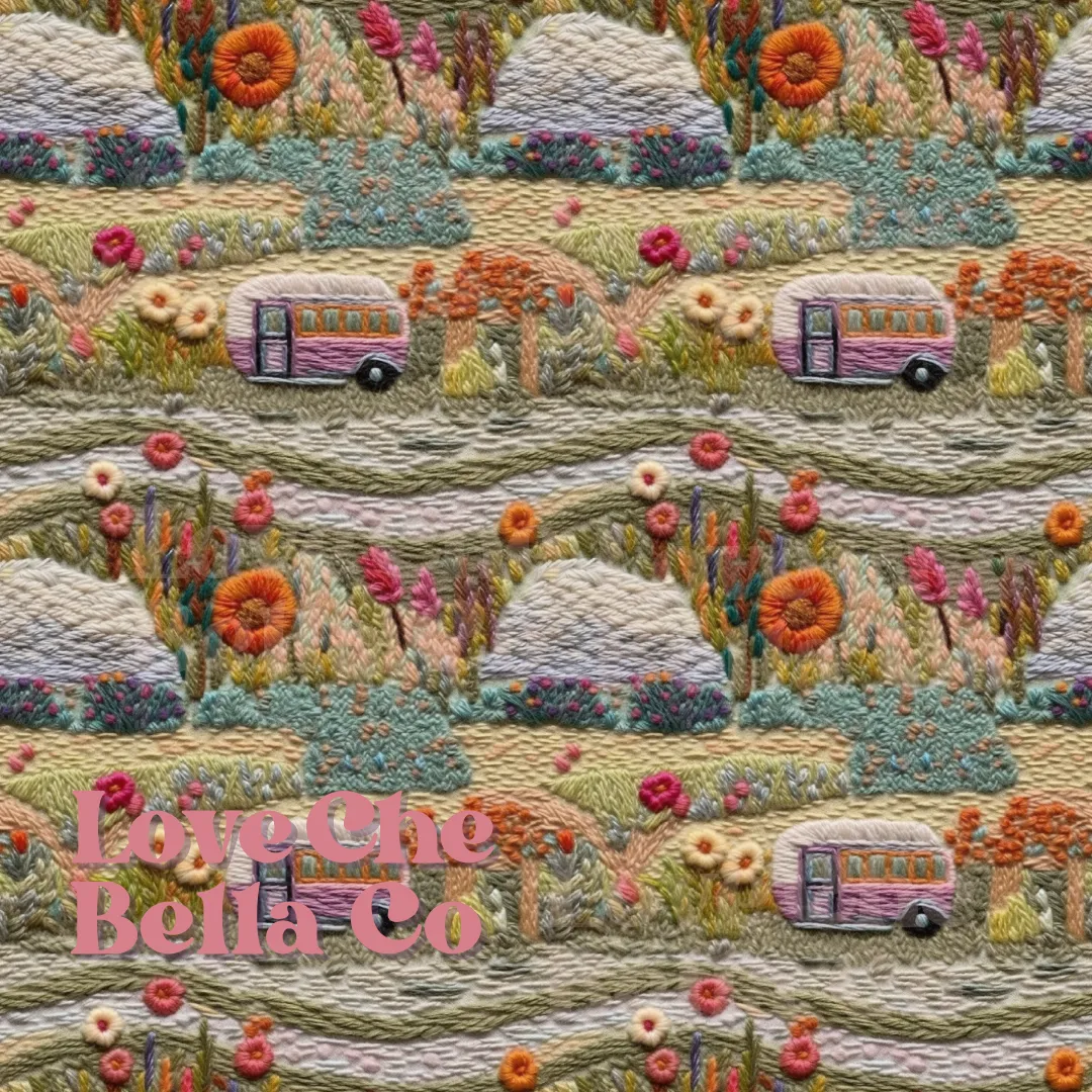 Wildflower camper - SEAMLESS FILE