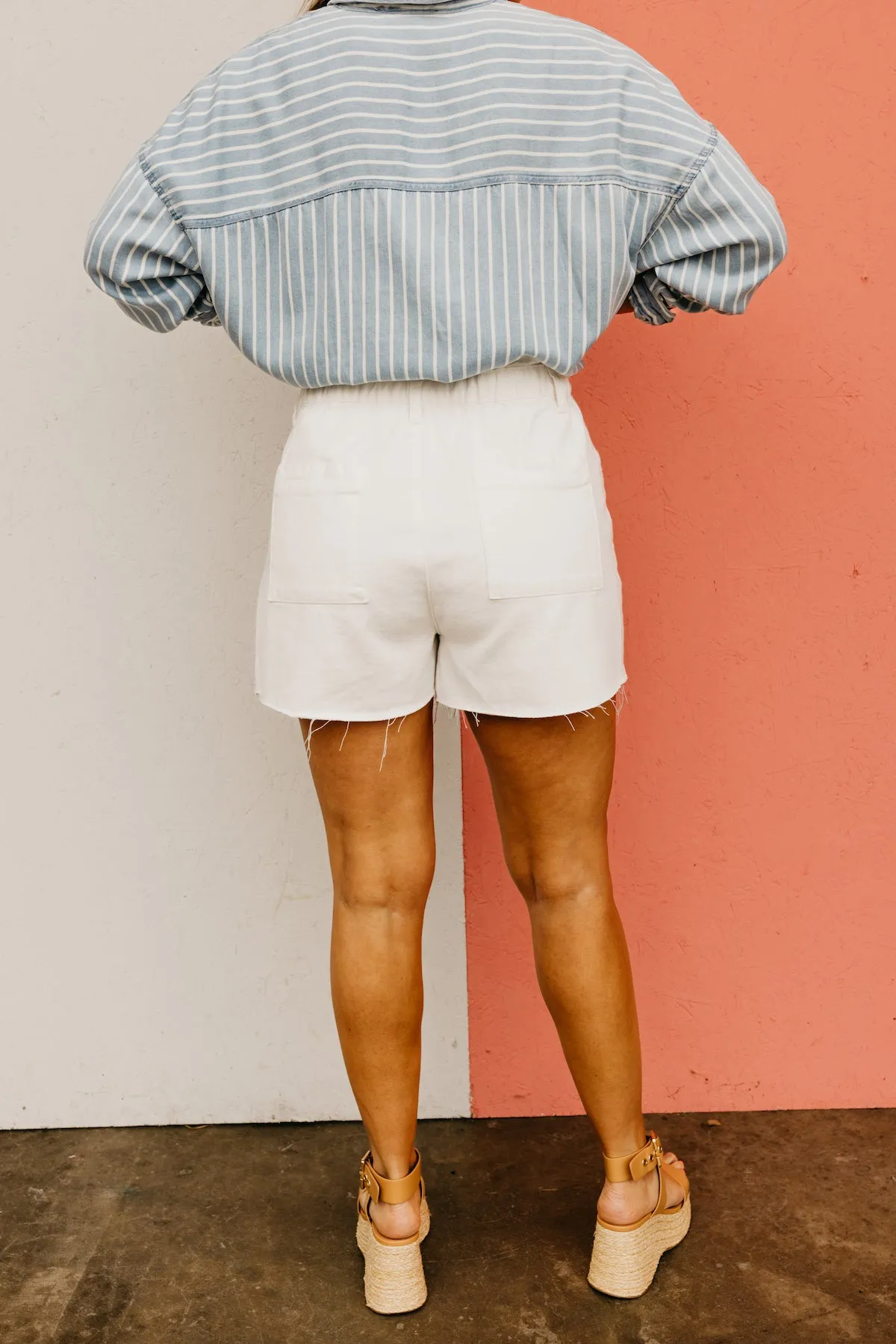 Wishlist | The Leonel Paperbag Distressed Denim Shorts