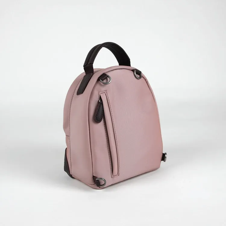 Womens Nylon Small Backpack Purse Pink Convertible Crossbody Bag Nylon Backpack Shoulder Bag for Ladies
