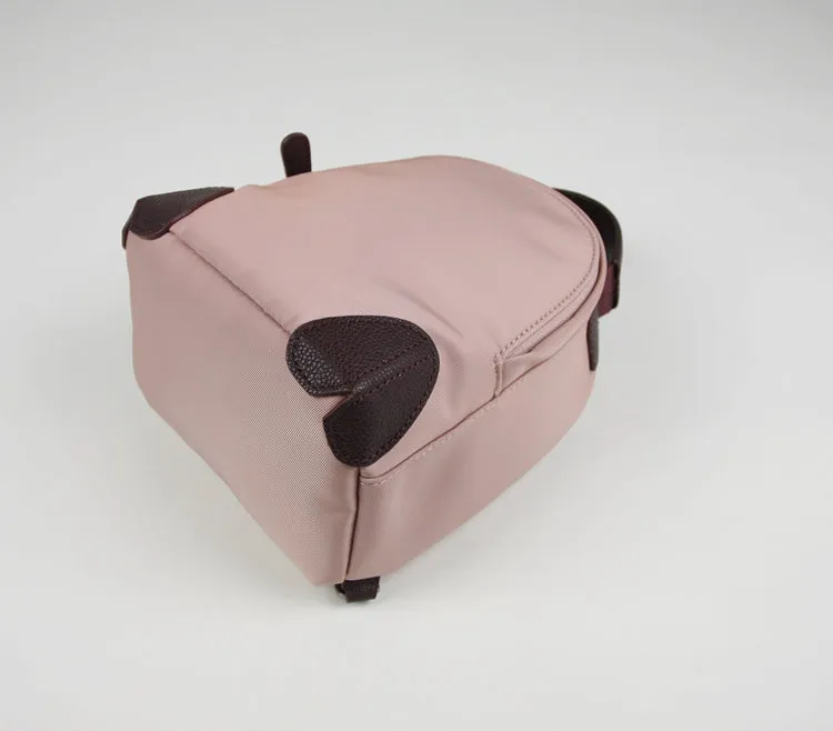 Womens Nylon Small Backpack Purse Pink Convertible Crossbody Bag Nylon Backpack Shoulder Bag for Ladies