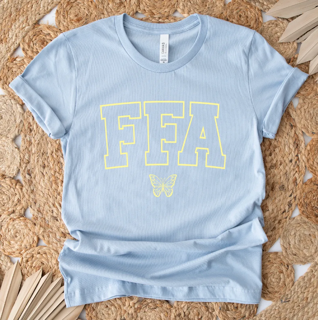 Yellow Butterfly FFA T-Shirt (XS-4XL) - Multiple Colors!