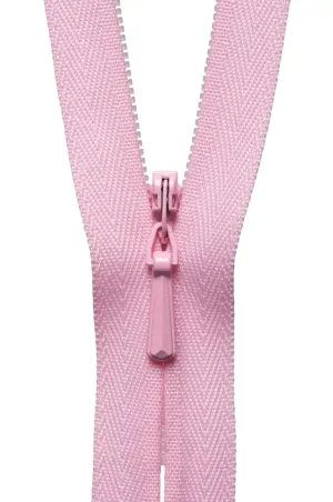 YKK Concealed / Invisible Zip - 20cm / 8'' - Mid Pink 513