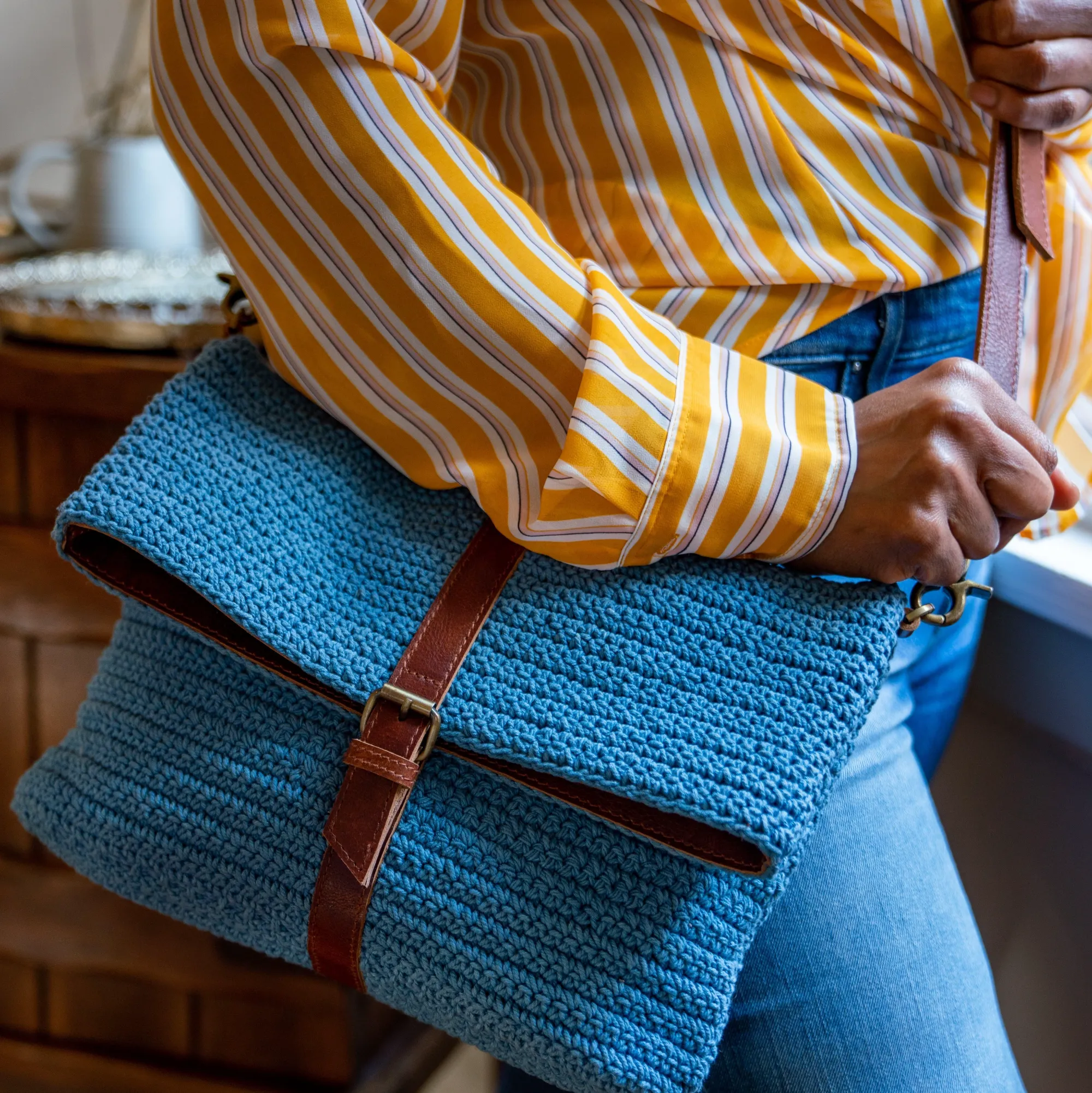 Yolanda Knit Fold Over Crossbody
