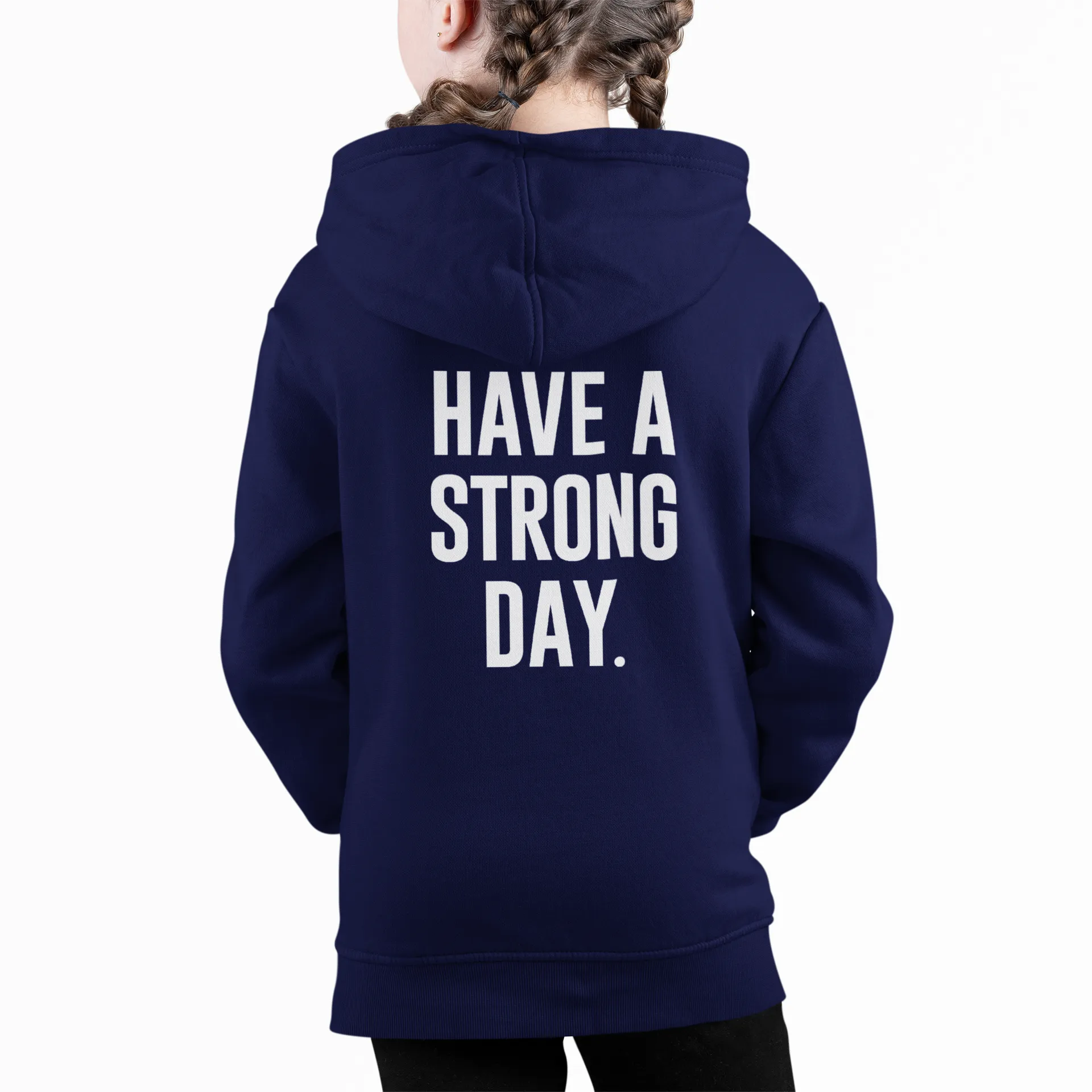 Youth Logo Statement Zip Up Hoodie - Navy