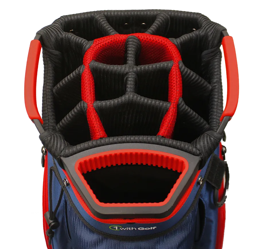 Z-100 15-way Cart Bag Dark Gray/Light Gray/Violet