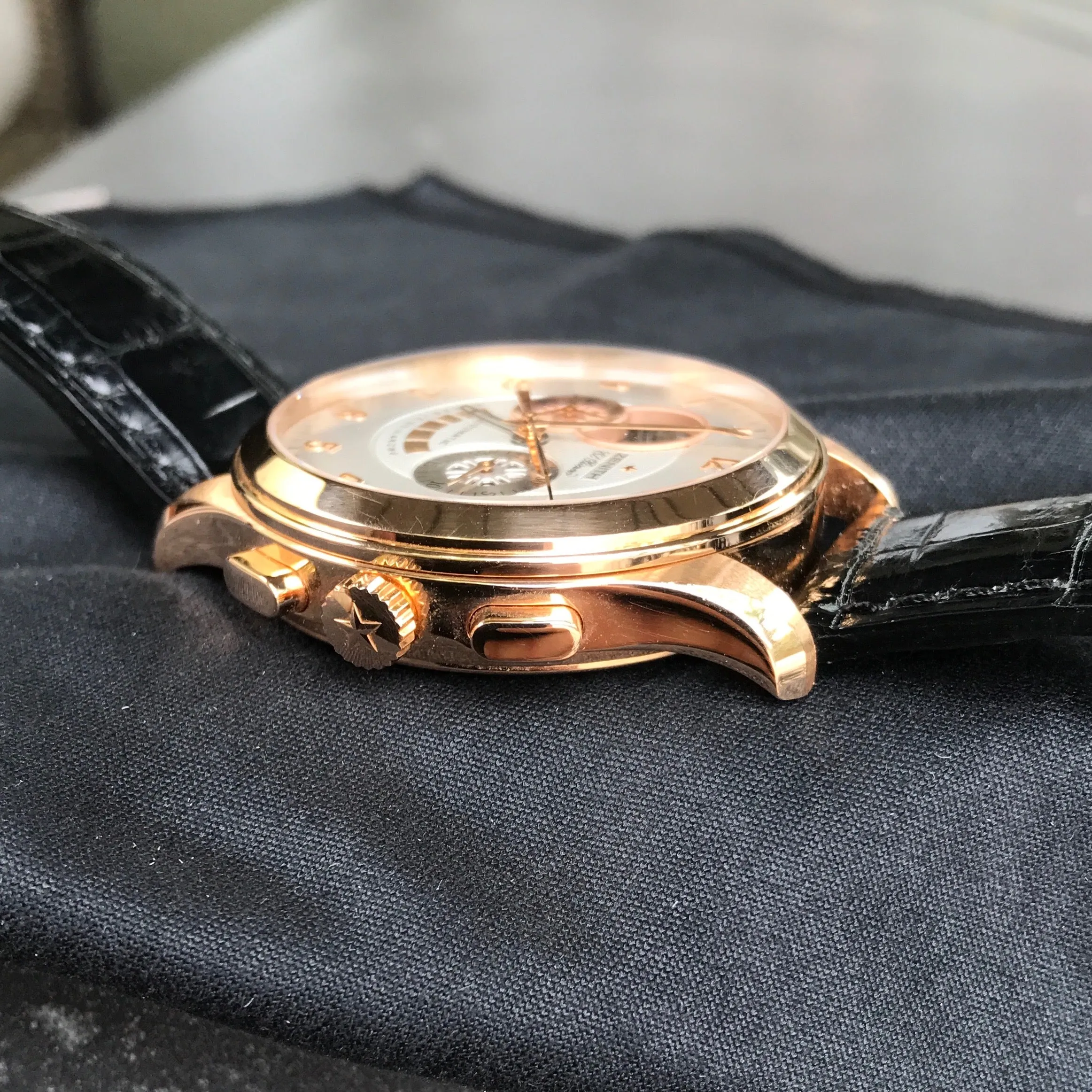 Zenith El Primero 18.0520.4021 18K Rose Gold Grande Class XXT Automatic Chronograph Wristwatch Box & Papers