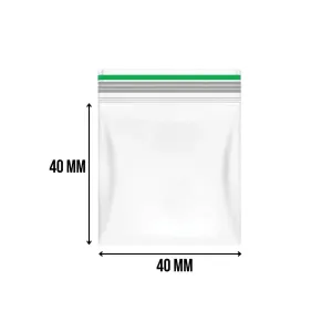 Zip-Lock Bag Blanco 40 x 40 mm (1000 stuks) 0,6 dikte - Green Line