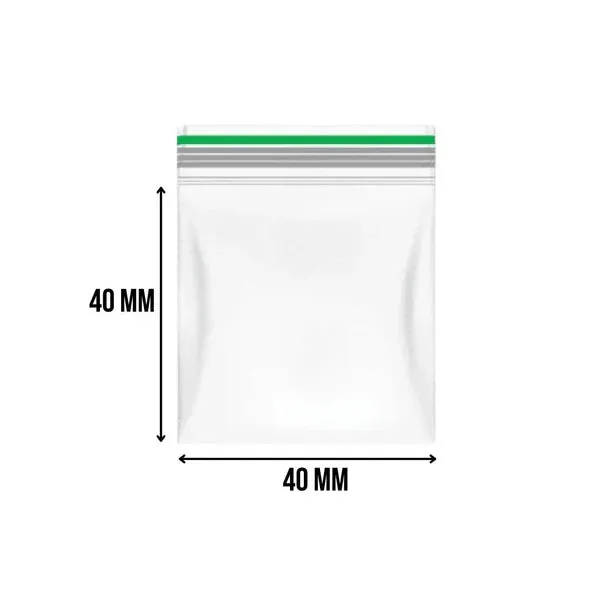 Zip-Lock Bag Blanco 40 x 40 mm (1000 stuks) 0,6 dikte - Green Line