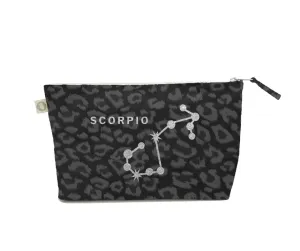 Zodiac Black Leopard Large Makeup Bag  - Scorpio